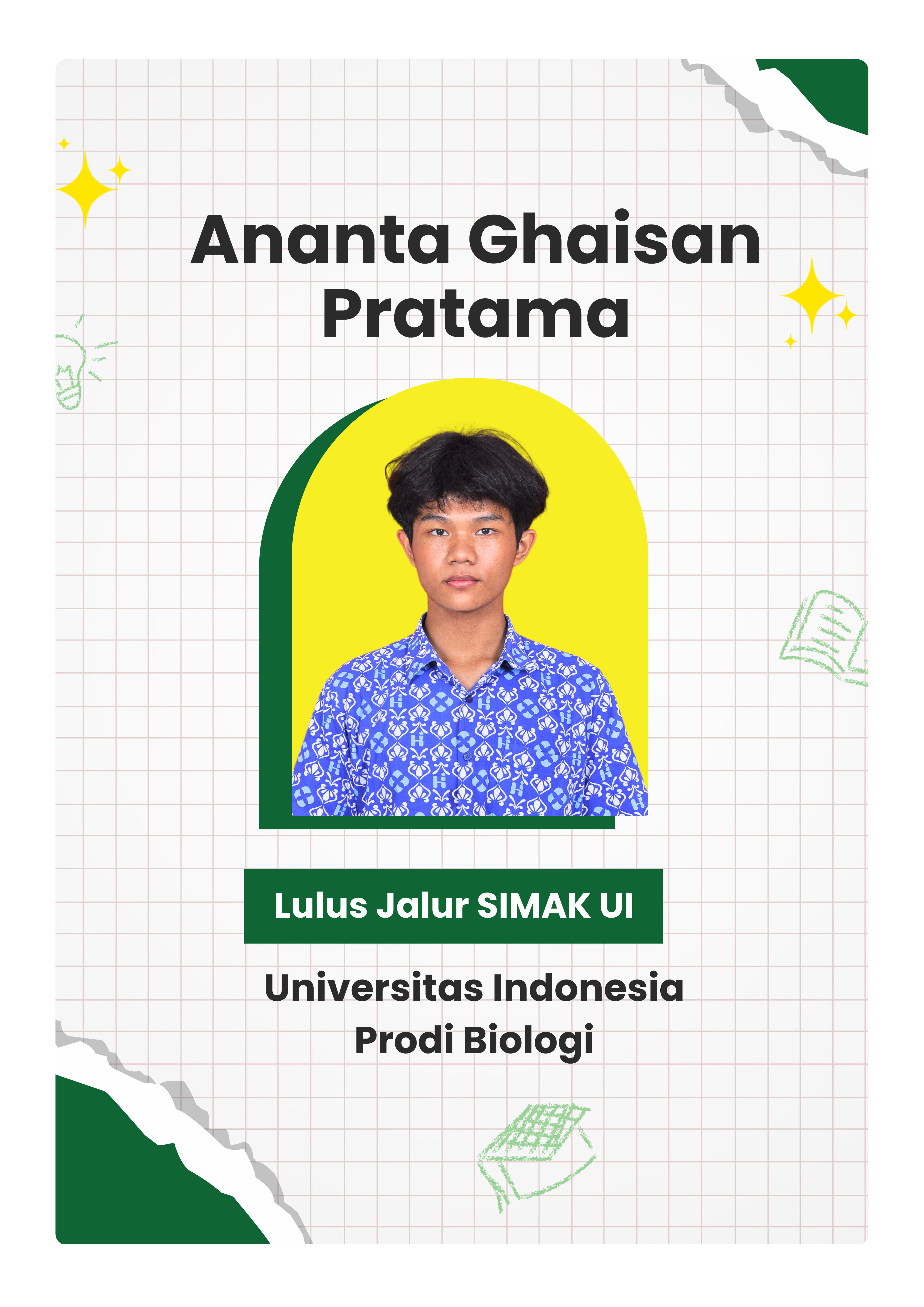 Ananta Ghaisan Pratama - Universitas Indonesia - Prodi Biologi